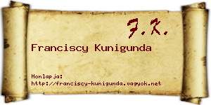 Franciscy Kunigunda névjegykártya