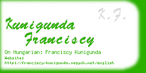 kunigunda franciscy business card